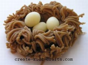 playdough bird nest